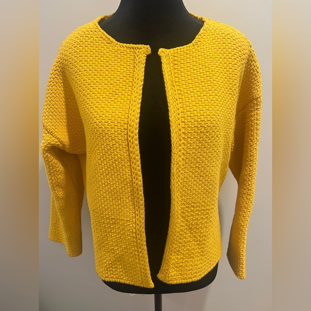 Babaa‎ 100% Spanish Cotton Yellow Knit Sweater Designer